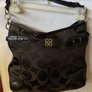 Coach Black and Gray Shoulder Bag